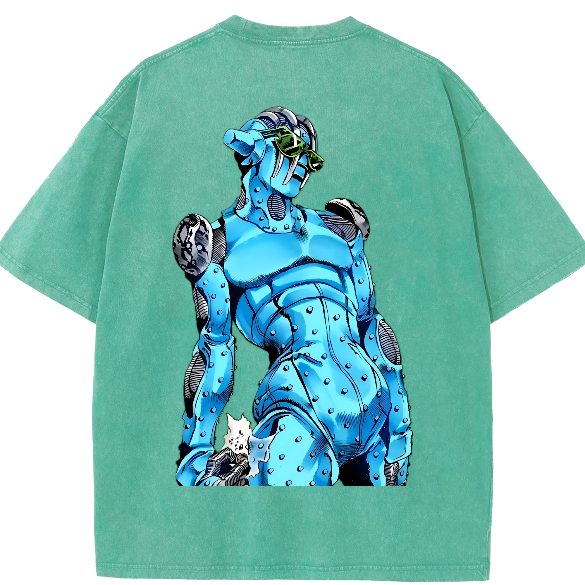 （画像用） ジョジョの奇妙な冒険 JoJo's Bizarre Adventure 綿100% ヴィンテージ風 半袖Tシャツ（背面プリント）
